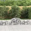 Image de vidaXL Paniers à gabions arqués 3 pcs 200x50x40/60 cm fer galvanisé