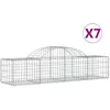 Image de vidaXL Vidaxl Paniers À Gabions Arqués 7 Pcs 200x50x40/60 Cm Fer Galvanisé