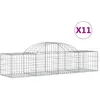 Image de Vidaxl Paniers Ã Gabions ArquÃ©s 11 Pcs 200x50x40/60 Cm Fer GalvanisÃ©