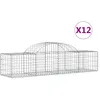 Image de vidaXL Vidaxl Paniers À Gabions Arqués 12 Pcs 200x50x40/60 Cm Fer Galvanisé
