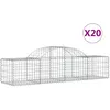 Image de vidaXL Vidaxl Paniers À Gabions Arqués 20 Pcs 200x50x40/60 Cm Fer Galvanisé