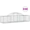 Image de vidaXL Vidaxl Paniers À Gabions Arqués 30 Pcs 200x50x40/60 Cm Fer Galvanisé