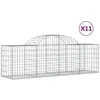 Image de vidaXL Paniers À Gabions Arqués 11 Pcs 200x50x60/80 Cm Fer Galvanisé Vidaxl Vidaxl