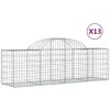 Image de vidaXL Paniers À Gabions Arqués 13 Pcs 200x50x60/80 Cm Fer Galvanisé Vidaxl Vidaxl