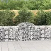 Image de vidaXL Paniers à gabions arqués 2 pcs 200x50x80/100 cm Fer galvanisé