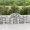 Image de vidaXL Paniers à gabions arqués 3 pcs 200x50x80/100 cm Fer galvanisé