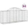 Image de Paniers Ã Gabions ArquÃ©s 4 Pcs 200x50x80/100 Cm Fer GalvanisÃ© Vidaxl Vidaxl