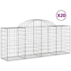 Image de vidaXL Paniers À Gabions Arqués 20 Pcs 200x50x80/100 Cm Fer Galvanisé Vidaxl Vidaxl