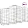 Image de Paniers Ã Gabions ArquÃ©s 10 Pcs 200x50x100/120 Cm Fer GalvanisÃ© Vidaxl Vidaxl