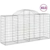 Image de vidaXL Paniers À Gabions Arqués 13 Pcs 200x50x100/120 Cm Fer Galvanisé Vidaxl Vidaxl