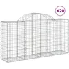 Image de vidaXL Paniers À Gabions Arqués 20 Pcs 200x50x100/120 Cm Fer Galvanisé Vidaxl Vidaxl