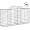 Image de vidaXL Paniers À Gabions Arqués 30 Pcs 200x50x100/120 Cm Fer Galvanisé Vidaxl Vidaxl