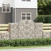 Image de vidaXL Paniers à gabions arqués 4 pcs 200x50x120/140 cm Fer galvanisé