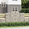 Image de vidaXL Paniers à gabions arqués 6 pcs 200x50x120/140 cm Fer galvanisé