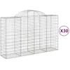 Image de vidaXL Vidaxl Paniers À Gabions Arqués 30 Pcs 200x50x120/140 Cm Fer Galvanisé