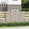 Image de vidaXL Paniers à gabions arqués 10 pcs 200x50x140/160 cm Fer galvanisé