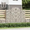 Image de vidaXL Paniers à gabions arqués 4 pcs 200x50x160/180 cm Fer galvanisé