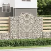 Image de vidaXL Paniers à gabions arqués 6 pcs 200x50x160/180 cm Fer galvanisé