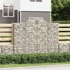 Image de vidaXL Paniers à gabions arqués 12 pcs 200x50x160/180 cm Fer galvanisé
