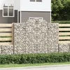 Image de vidaXL Paniers à gabions arqués 14 pcs 200x50x160/180 cm Fer galvanisé