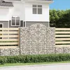 Image de vidaXL Vidaxl Paniers À Gabions Arqués 2 Pcs 200x50x180/200 Cm Fer Galvanisé