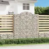 Image de vidaXL Paniers à gabions arqués 3 pcs 200x50x220/240 cm Fer galvanisé