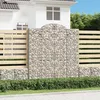 Image de vidaXL Vidaxl Paniers À Gabions Arqués 3 Pcs 200x50x220/240 Cm Fer Galvanisé