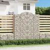 Image de vidaXL Vidaxl Paniers À Gabions Arqués 9 Pcs 200x50x220/240 Cm Fer Galvanisé