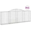 Image de vidaXL Paniers À Gabions Arqués 11 Pcs 300x30x100/120 Cm Fer Galvanisé Vidaxl Vidaxl