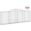 Image de vidaXL Paniers À Gabions Arqués 13 Pcs 300x30x100/120 Cm Fer Galvanisé Vidaxl Vidaxl