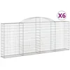 Image de Paniers Ã Gabions ArquÃ©s 6 Pcs 300x30x120/140 Cm Fer GalvanisÃ© Vidaxl Vidaxl