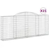 Image de vidaXL Paniers À Gabions Arqués 15 Pcs 300x30x120/140 Cm Fer Galvanisé Vidaxl Vidaxl
