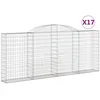 Image de vidaXL Paniers À Gabions Arqués 17 Pcs 300x30x120/140 Cm Fer Galvanisé Vidaxl Vidaxl