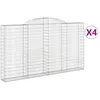 Image de vidaXL Vidaxl Paniers À Gabions Arqués 4 Pcs 300x30x160/180 Cm Fer Galvanisé