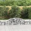 Image de vidaXL Paniers à gabions arqués 2 pcs 300x50x40/60 cm fer galvanisé
