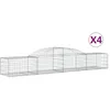 Image de Vidaxl Paniers Ã Gabions ArquÃ©s 4 Pcs 300x50x40/60 Cm Fer GalvanisÃ©