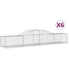 Image de vidaXL Vidaxl Paniers À Gabions Arqués 6 Pcs 300x50x40/60 Cm Fer Galvanisé