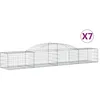 Image de Vidaxl Paniers Ã Gabions ArquÃ©s 7 Pcs 300x50x40/60 Cm Fer GalvanisÃ©
