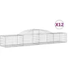 Image de vidaXL Vidaxl Paniers À Gabions Arqués 12 Pcs 300x50x40/60 Cm Fer Galvanisé