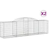 Image de Paniers Ã Gabions ArquÃ©s 2 Pcs 300x50x80/100 Cm Fer GalvanisÃ© Vidaxl Vidaxl