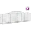 Image de Paniers Ã Gabions ArquÃ©s 3 Pcs 300x50x80/100 Cm Fer GalvanisÃ© Vidaxl Vidaxl