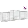 Image de vidaXL Paniers À Gabions Arqués 7 Pcs 300x50x80/100 Cm Fer Galvanisé Vidaxl Vidaxl