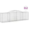 Image de vidaXL Paniers À Gabions Arqués 12 Pcs 300x50x80/100 Cm Fer Galvanisé Vidaxl Vidaxl