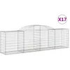 Image de vidaXL Paniers À Gabions Arqués 17 Pcs 300x50x80/100 Cm Fer Galvanisé Vidaxl Vidaxl