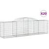 Image de vidaXL Paniers À Gabions Arqués 20 Pcs 300x50x80/100 Cm Fer Galvanisé Vidaxl Vidaxl