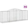 Image de vidaXL Paniers À Gabions Arqués 6 Pcs 300x50x100/120 Cm Fer Galvanisé Vidaxl Vidaxl
