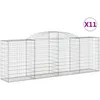 Image de vidaXL Paniers À Gabions Arqués 11 Pcs 300x50x100/120 Cm Fer Galvanisé Vidaxl Vidaxl