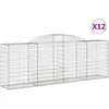 Image de vidaXL Paniers À Gabions Arqués 12 Pcs 300x50x100/120 Cm Fer Galvanisé Vidaxl Vidaxl