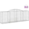 Image de vidaXL Paniers À Gabions Arqués 13 Pcs 300x50x100/120 Cm Fer Galvanisé Vidaxl Vidaxl