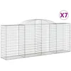 Image de vidaXL Vidaxl Paniers À Gabions Arqués 7 Pcs 300x50x120/140 Cm Fer Galvanisé